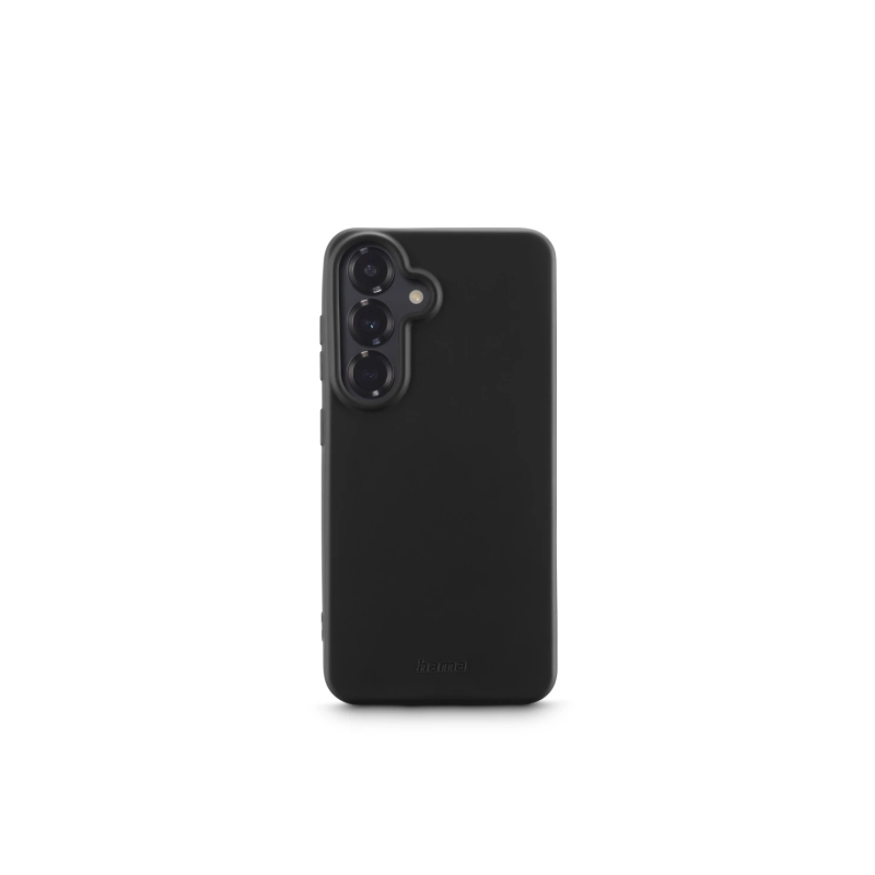 Coque Hama Fantastic Feel pour Samsung Galaxy S25 - Antidérapante - Polyuréthane thermoplastique - Bords surélevés - Noire