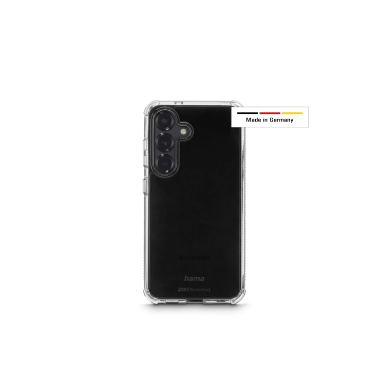 Coque Hama Extreme Protect pour Samsung Galaxy S25+ - Antidérapante - Polycarbonate - Protection D3O - Bords surélevés - Transpa