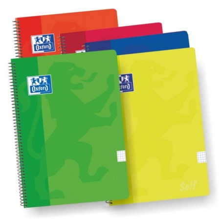 Oxford Lot de 4+1 Carnets Folio 4x4mm