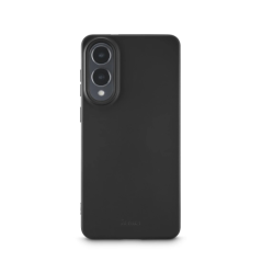 Coque Hama Fantastic Feel pour Samsung Galaxy S25 Edge - Polyuréthane thermoplastique - Bords surélevés - Noir