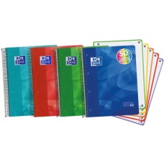 ✅ Oxford Lot de 5 Carnets à Spirale A4+ couleur Plusieurs couleurs en stock