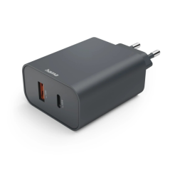 Chargeur mural Hama - Puissance 45 W - USB-C - USB-A - Alimentation - Gris