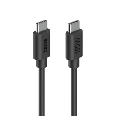 Câble USB-C mâle Hama - Longueur 1,2 m - Vitesse jusqu'à 480 Mbps - Noir