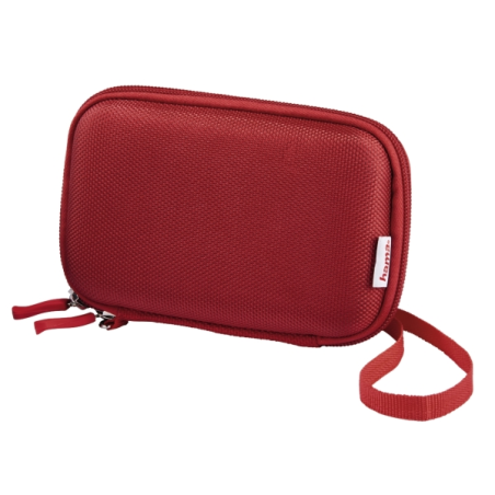 Étui Hama EVA pour disque dur 2,5" - Protection antichoc - Poches intérieures - 10,2 x 3,6 x 16 cm - Rouge