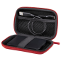Étui Hama EVA pour disque dur 2,5" - Protection antichoc - Poches intérieures - 10,2 x 3,6 x 16 cm - Rouge