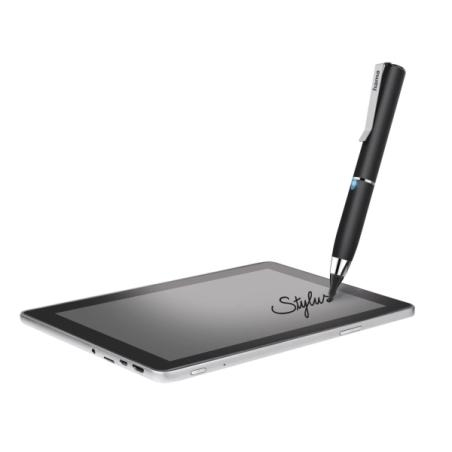Stylet numérique Hama Active Fineline pour tablettes - Pointe fine de 2,5 mm - Corps en aluminium - Longueur de 116 mm - Clip in