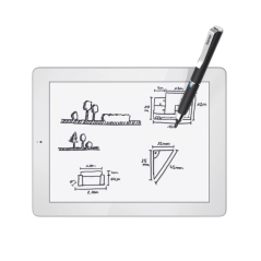Stylet numérique Hama Active Fineline pour tablettes - Pointe fine de 2,5 mm - Corps en aluminium - Longueur de 116 mm - Clip in