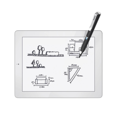 Stylet numérique Hama Active Fineline pour tablettes - Pointe fine de 2,5 mm - Corps en aluminium - Longueur de 116 mm - Clip in
