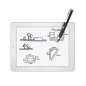 Stylet numérique Hama Active Fineline pour tablettes - Pointe fine de 2,5 mm - Corps en aluminium - Longueur de 116 mm - Clip in