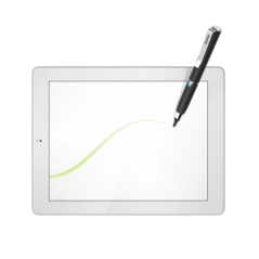 Stylet numérique Hama Active Fineline pour tablettes - Pointe fine de 2,5 mm - Corps en aluminium - Longueur de 116 mm - Clip in