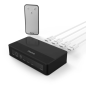 Commutateur HDMI 4K Hama Essential - Télécommande - 3 entrées - 1 sortie - 13 x 1,5 x 5,5 cm - Noir