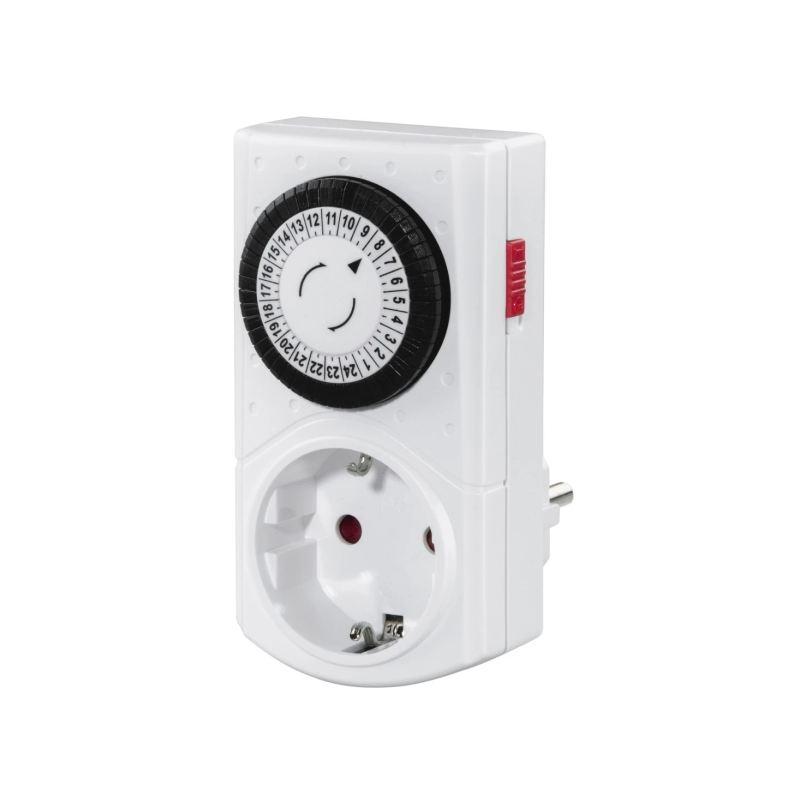 Minuteur mécanique Hama Mini - Puissance maximale 3680 W - Intervalles de 30 min - Blanc