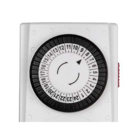 Minuteur mécanique Hama Mini - Puissance maximale 3680 W - Intervalles de 30 min - Blanc