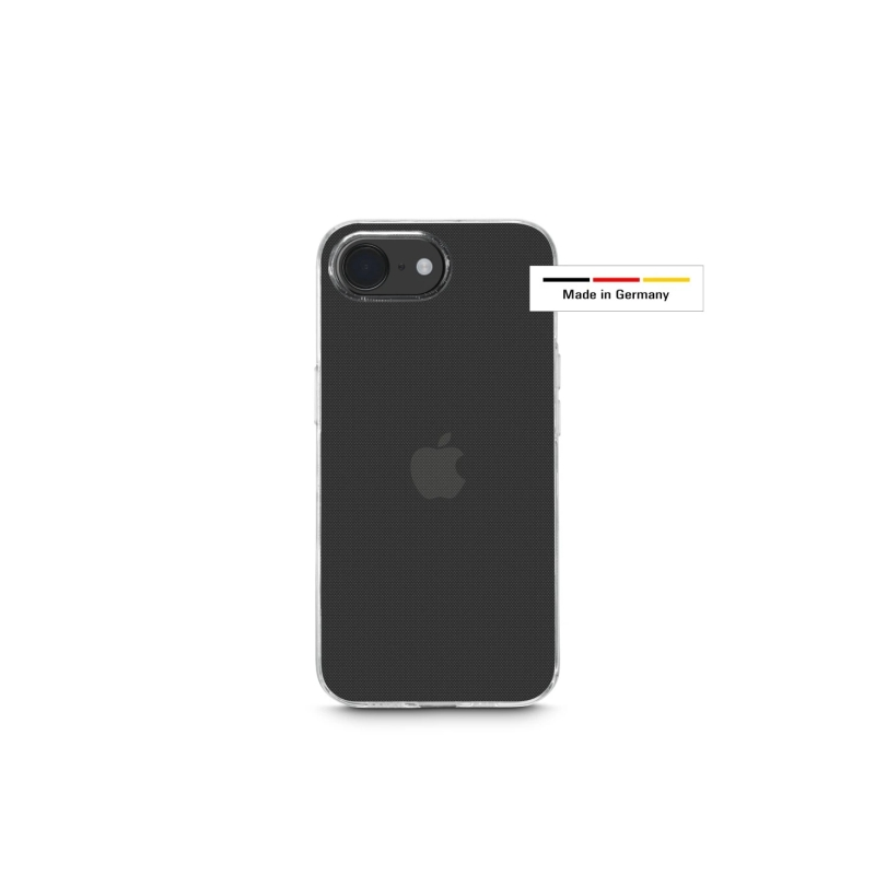 Coque Hama Always Clear pour iPhone 16E - Antidérapante - Polyuréthane thermoplastique - Bords surélevés - Transparente