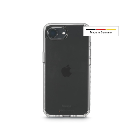Coque Hama Extreme Protect pour iPhone 16E - Antidérapante - Polycarbonate - Protection D3O - Bords surélevés - Transparente