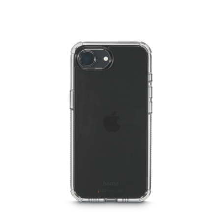 Coque Hama Extreme Protect pour iPhone 16E - Antidérapante - Polycarbonate - Protection D3O - Bords surélevés - Transparente