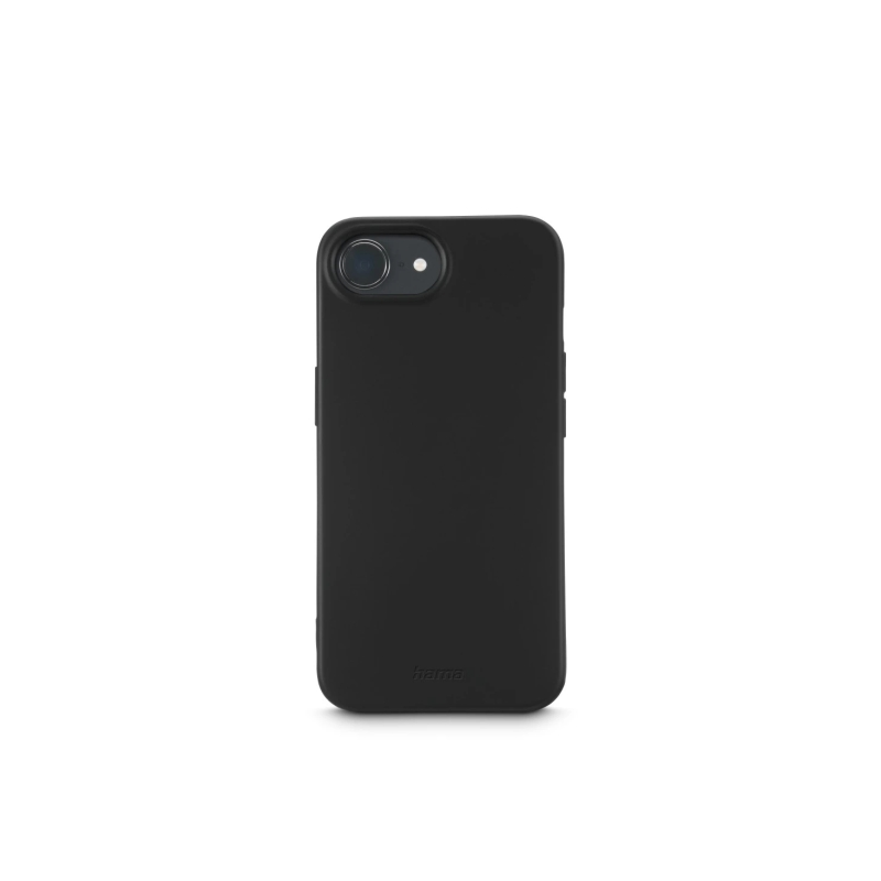 Coque Hama Fantastic Feel pour iPhone 16E - Polyuréthane thermoplastique - Bords surélevés - Noir