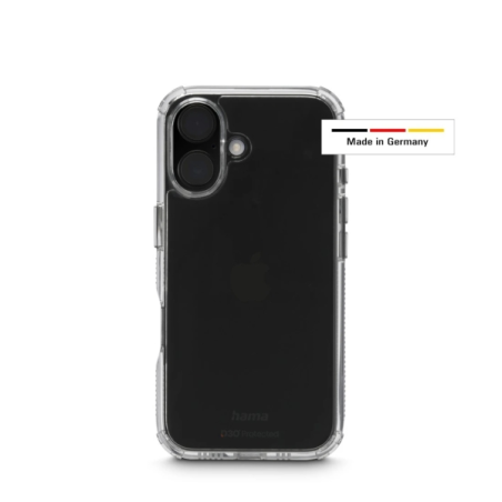 Coque Hama Extreme Protect pour iPhone 16 - Antidérapante - Polycarbonate - Protection D3O - Bords surélevés - Transparente