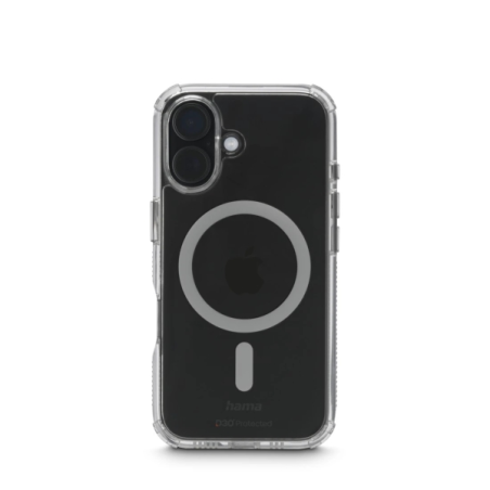 Coque Hama Extreme Protect pour iPhone 16 - Magnétique - Antidérapante - Polycarbonate - Protection D3O - Bords surélevés - Tran