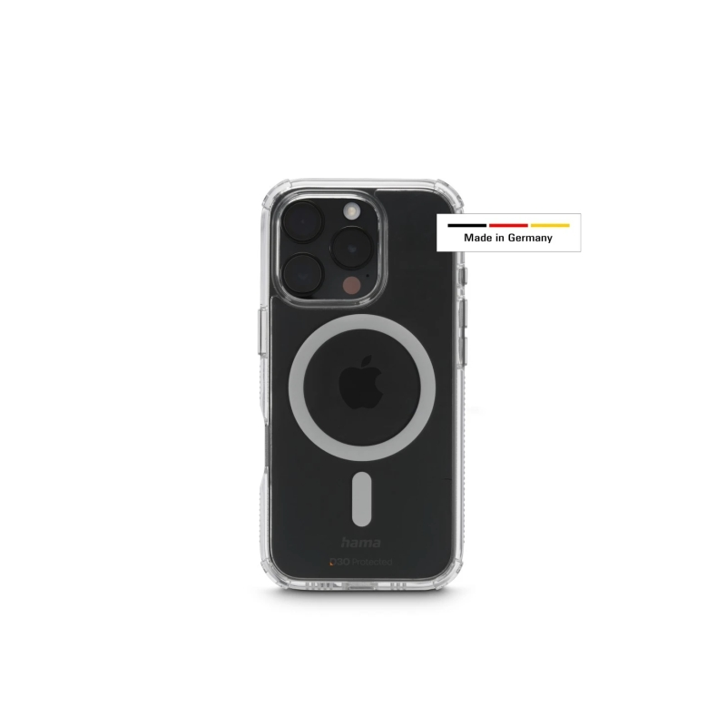 Coque Hama Extreme Protect pour iPhone 16 Pro - Magnétique - Antidérapante - Polycarbonate - Protection D3O - Bords surélevés -