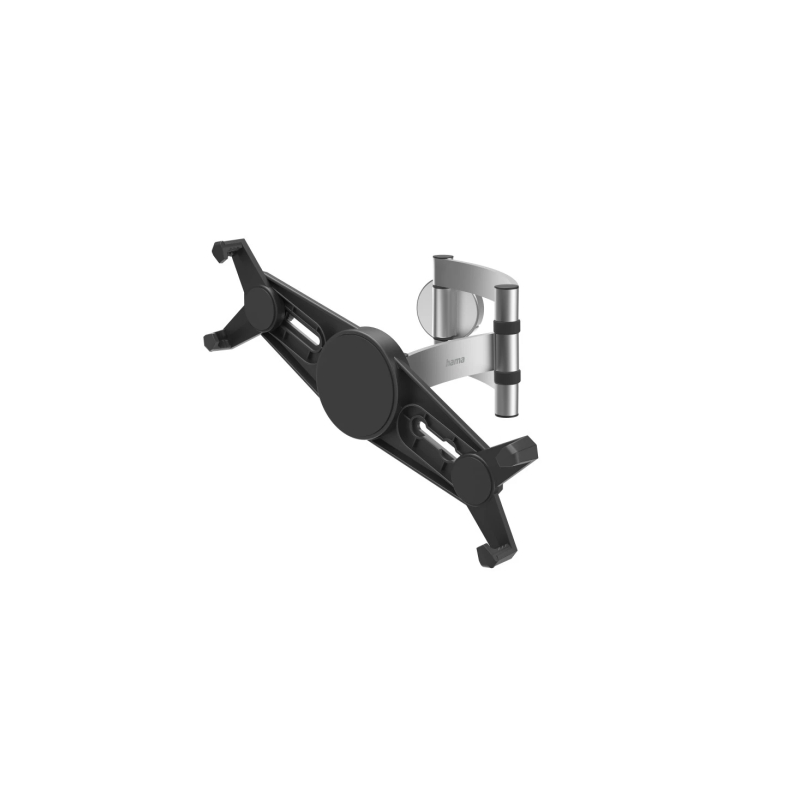 Support mural Hama pour tablettes de 7 à 11 pouces - Capacité de 1 kg - Fonction rotative - Aluminium - Noir et argent