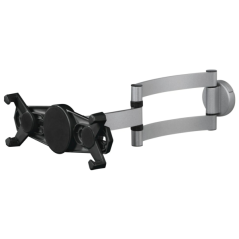 Support mural Hama pour tablettes de 7 à 11 pouces - Capacité de 1 kg - Fonction rotative - Aluminium - Noir et argent