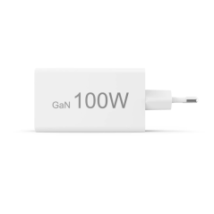 Chargeur mural Hama - Puissance 100 W - 2 ports USB-C - 1 port USB-A - Alimentation - Qualcomm - GaN - Blanc