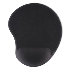 Tapis de souris Hama Ergo - Ergonomique - Base antidérapante - Mousse à mémoire de forme - 21,5 x 25,5 x 2,1 cm - Noir