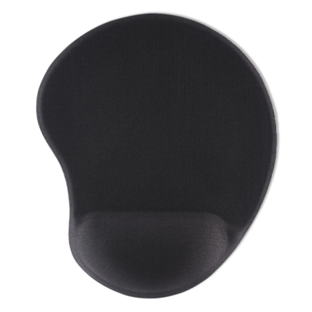 Tapis de souris Hama Ergo - Ergonomique - Base antidérapante - Mousse à mémoire de forme - 21,5 x 25,5 x 2,1 cm - Noir
