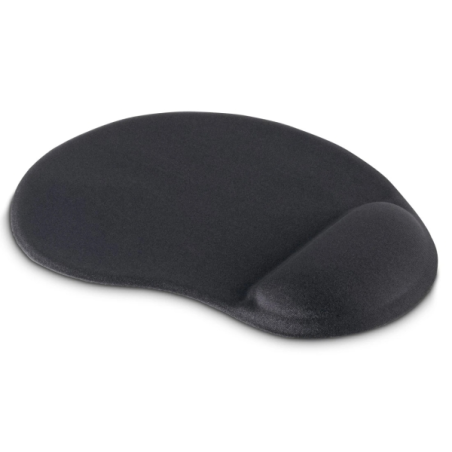 Tapis de souris Hama Ergo - Ergonomique - Base antidérapante - Mousse à mémoire de forme - 21,5 x 25,5 x 2,1 cm - Noir
