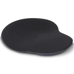Tapis de souris Hama Ergo - Ergonomique - Base antidérapante - Mousse à mémoire de forme - 21,5 x 25,5 x 2,1 cm - Noir