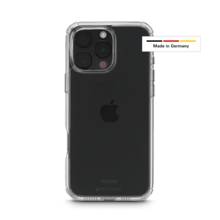 Coque Hama Extreme Protect pour iPhone 16 Pro Max - Antidérapante - Polycarbonate - Protection D3O - Bords surélevés - Transpare