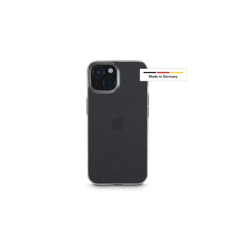Coque Hama Always Clear pour iPhone 15 - Antidérapante - Anti-jaunissement - Polyuréthane thermoplastique - Bords surélevés - Tr
