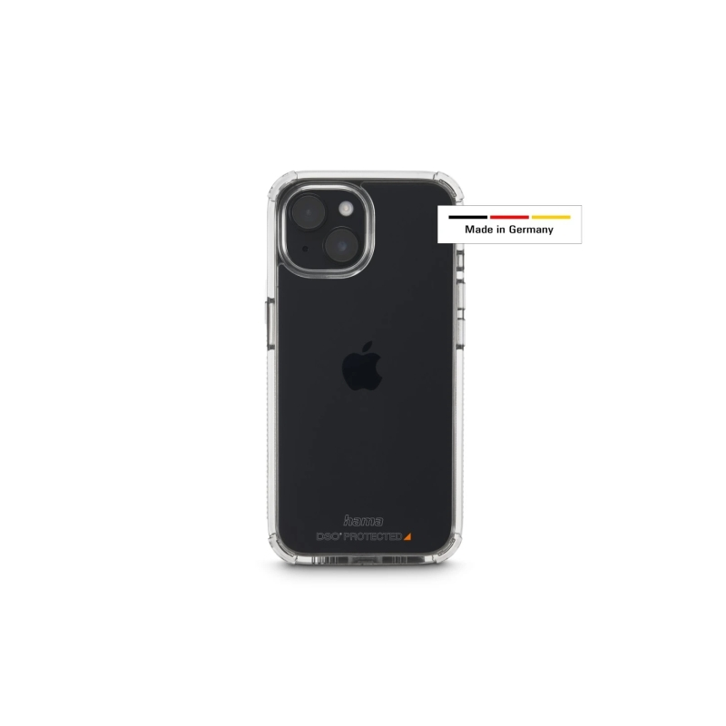 Coque Hama Extreme Protect pour iPhone 15 - Antidérapante - Polycarbonate - Protection D3O - Bords surélevés - Transparente