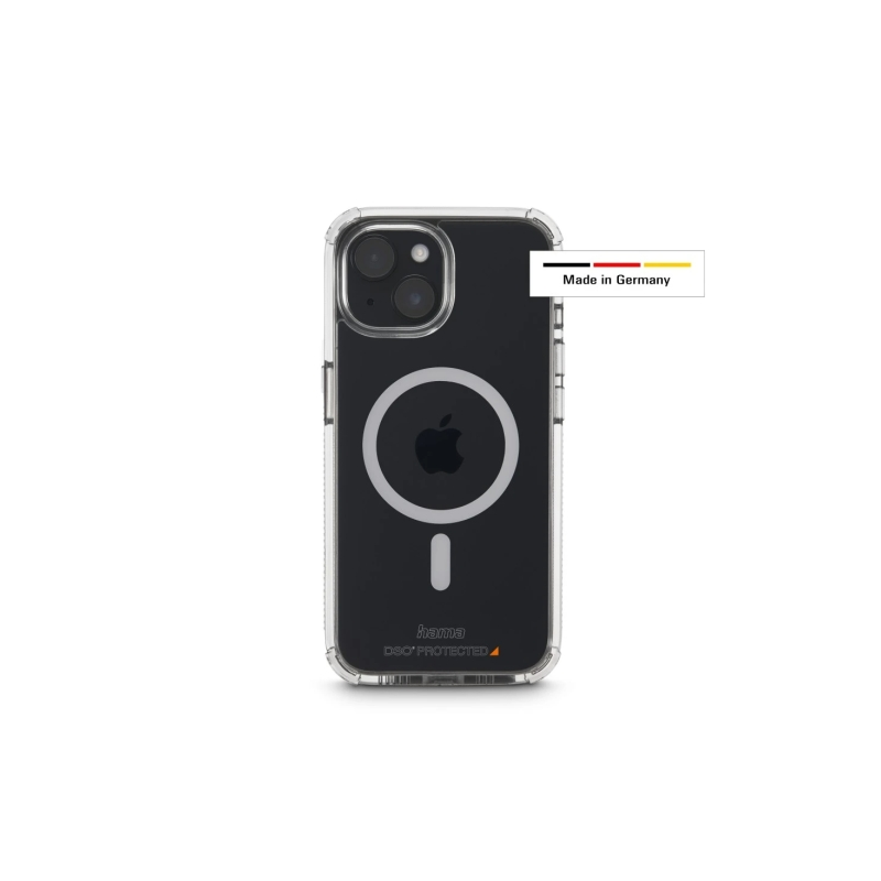 Coque Hama Extreme Protect pour iPhone 15 - Antidérapante - Magnétique - Polycarbonate - Protection D3O - Bords surélevés - Tran