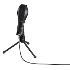 Microphone USB Hama avec trépied - Câble de 2 m - Filtre anti-pop - Réglage de l'inclinaison - Noir