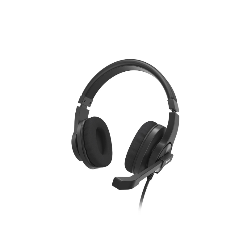 Casque Hama HS-P350 V2 avec microphone omnidirectionnel - Câble de 2 m - Prise jack 3,5 mm - Arceau réglable - Coussinets d'orei