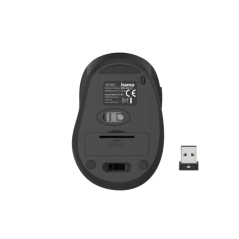 Souris optique sans fil Hama MW-400 V2 pour droitiers - 1600 dpi - Ergonomique - 6 boutons - USB-A RF 2,4 GHz - Portée de 10 m -