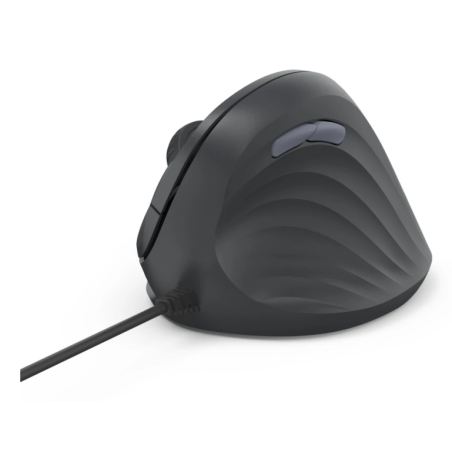 Souris optique verticale Hama ECM-500R pour droitiers - 1800 dpi - Câble de 180 cm - Ergonomique - 7 boutons - Silencieuse - 7,1