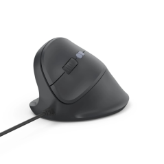 Souris optique verticale Hama ECM-500L pour gauchers - 1800 dpi - Câble de 180 cm - Ergonomique - Silencieuse - 7 boutons - 8,6