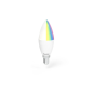 Ampoule LED Hama Smart E14 - Puissance 5,5 W - RGBW - Wi-Fi - Compatible assistant vocal - Contrôle via application - Forme boug