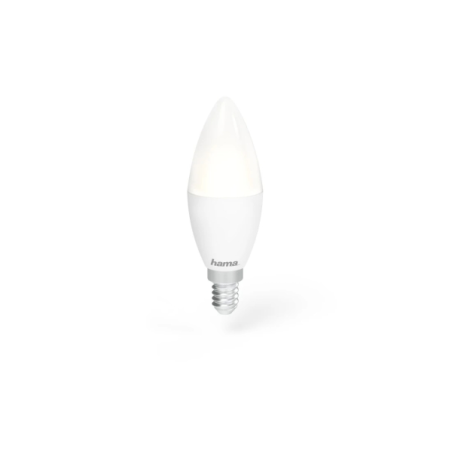 Ampoule LED Hama Smart E14 - Puissance 5,5 W - RGBW - Wi-Fi - Compatible assistant vocal - Contrôle via application - Forme boug