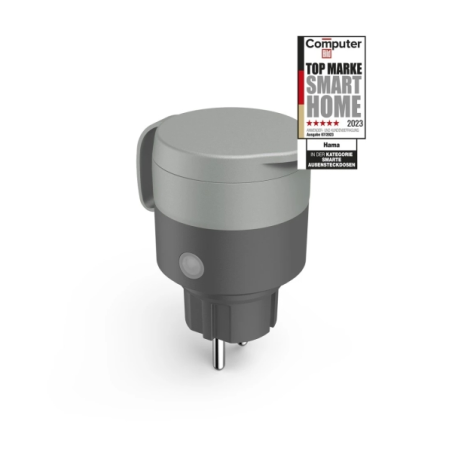 Prise connectée extérieure Hama - Jusqu'à 2300 W - Wi-Fi - Indice de protection IP44 - Compatible avec les assistants vocaux - C