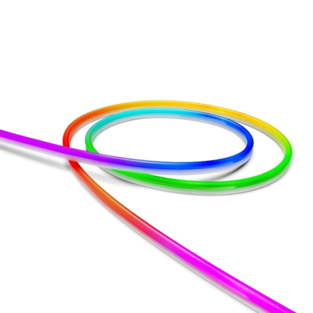Bande LED néon RGB intelligente Hama pour usage extérieur - Longueur : 5 m - IP44 - Wi-Fi - Flexible - Multicolore