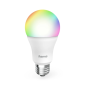 Ampoule LED connectée Hama E27 - 9 W - RGBW - Wi-Fi - Compatible assistant vocal - Contrôle via application - IP20 - Blanche