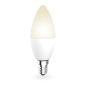Ampoule LED connectée Hama E14 - Puissance 4,9 W - RGBW - Wi-Fi - Compatible assistant vocal - Contrôle via application - Forme