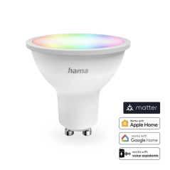 Ampoule LED intelligente Hama - Puissance 4,9 W - RGBW - Wi-Fi - Compatible assistant vocal - Contrôle via application - IP20 -