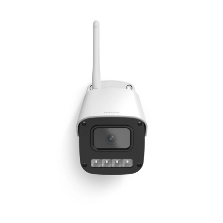 Caméra de sécurité extérieure Hama avec microphone et haut-parleur - Vision nocturne - Câble de 1,8 m - Assistant vocal - Wi-Fi