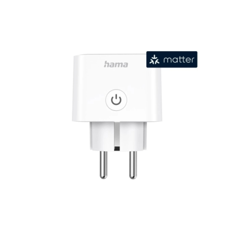 Prise connectée Hama - Wi-Fi - Indice de protection IP20 - Compatible avec les assistants vocaux - Suivi de la consommation d'én