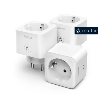 Hama Lot de 3 prises connectées Wi-Fi - Puissance jusqu'à 3680 W - Wi-Fi - Minuterie - Indice de protection IP20 - Compatible av